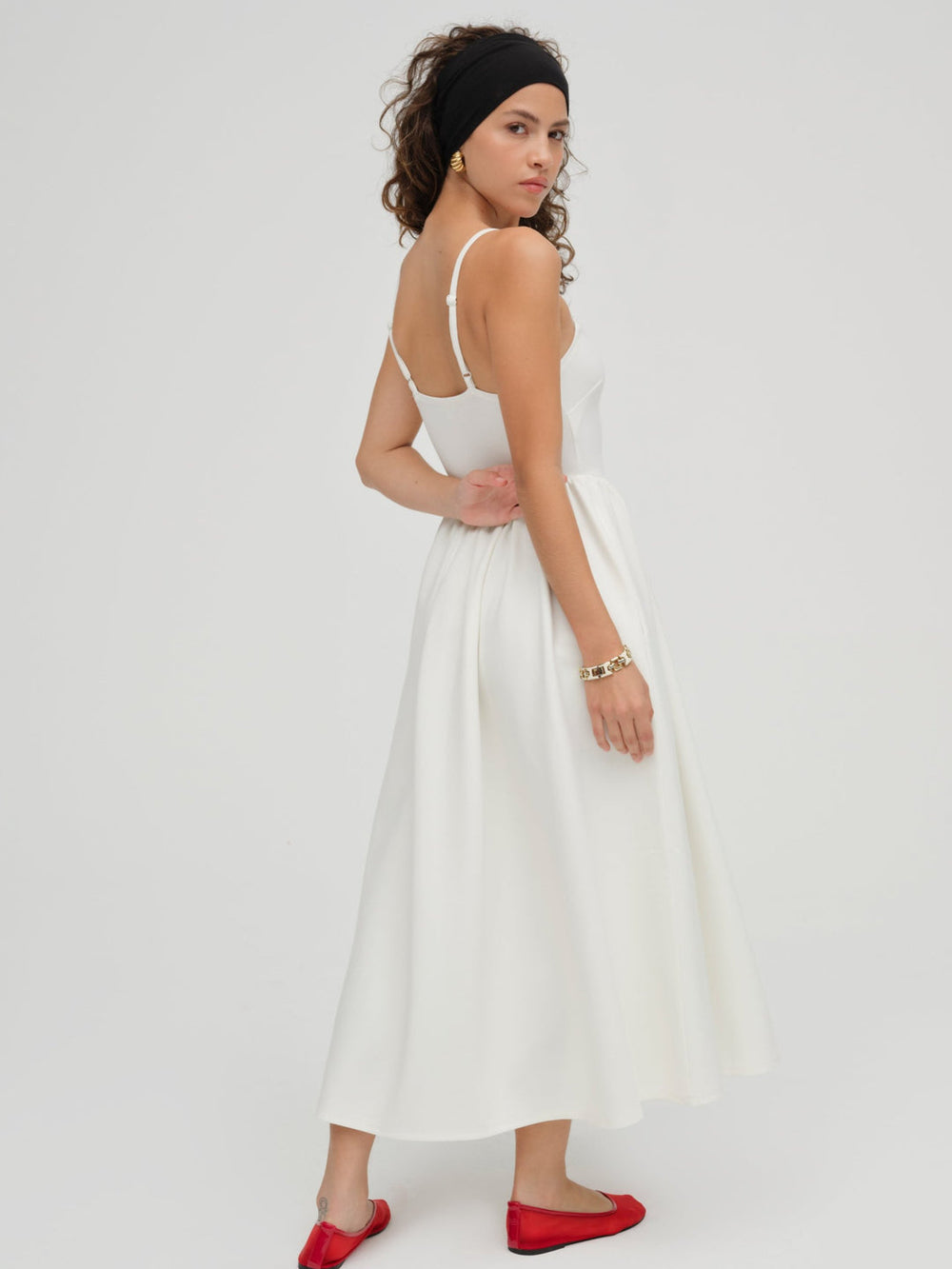 Women Wilhelmina Midi Dress - Cream