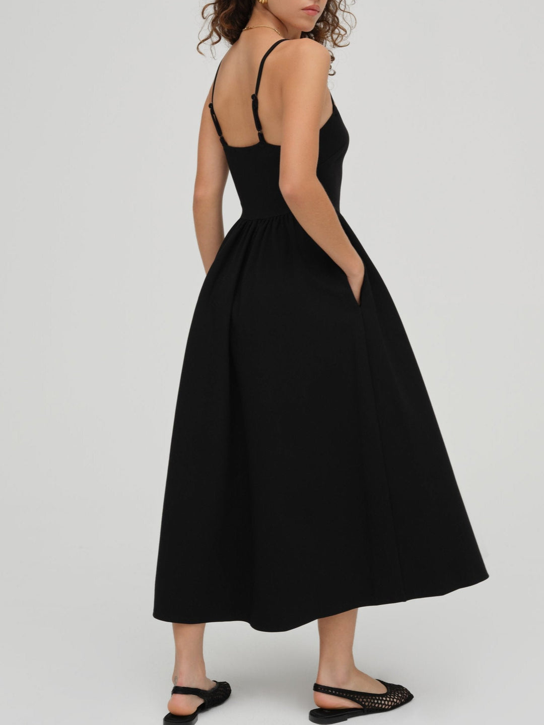 Women Wilhelmina Midi Dress - Black