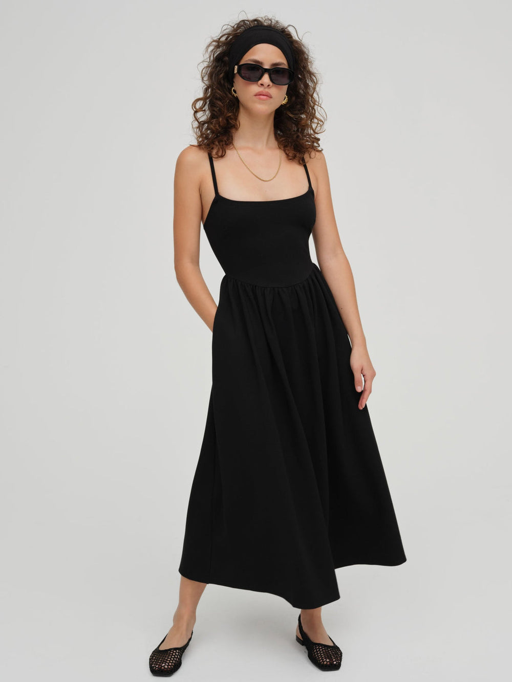 Women Wilhelmina Midi Dress - Black