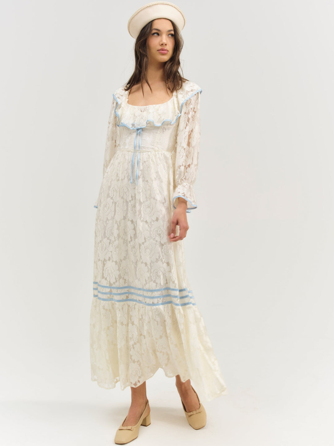 Women Severine Maxi Dress - Cream