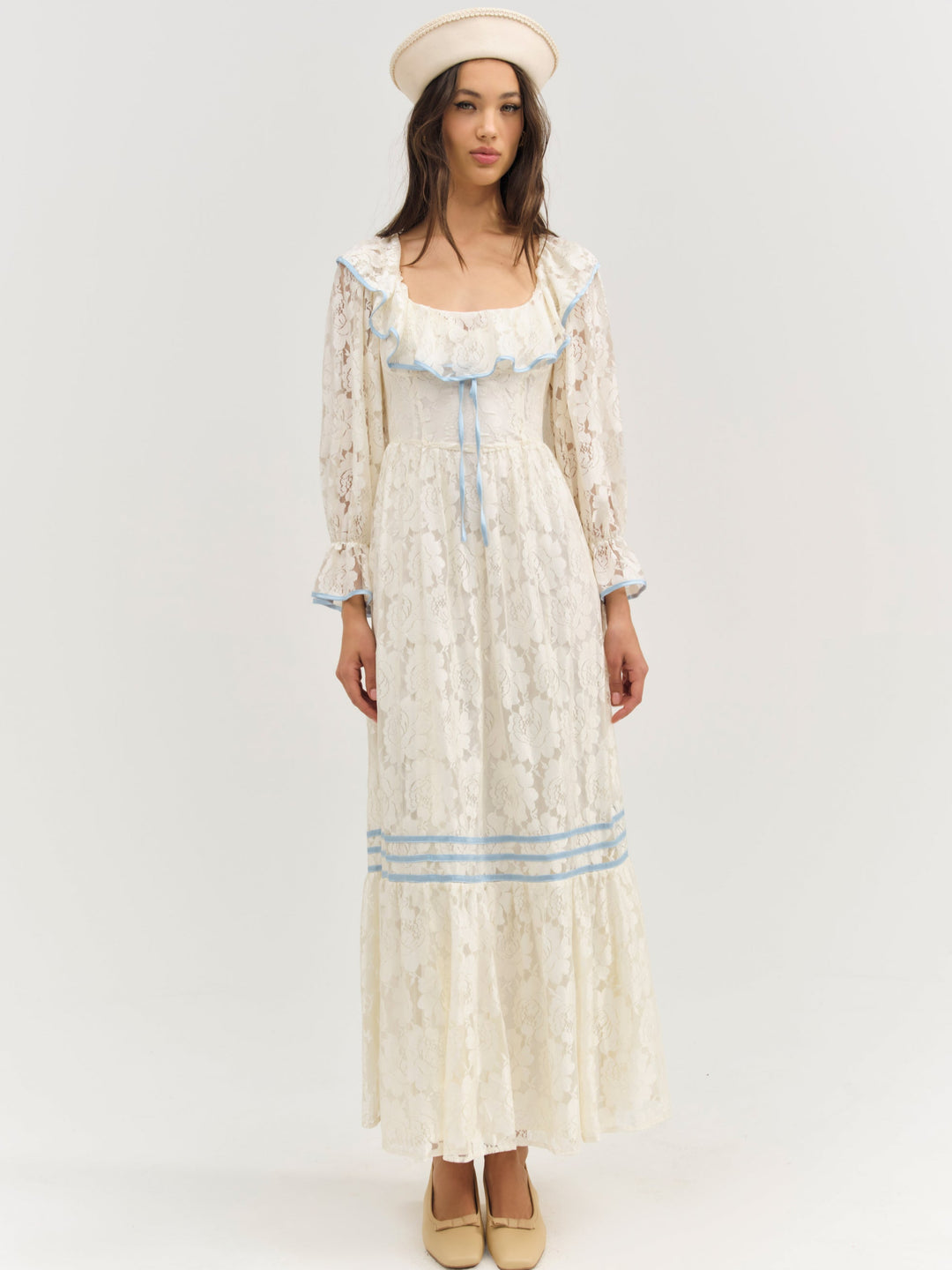 Women Severine Maxi Dress - Cream