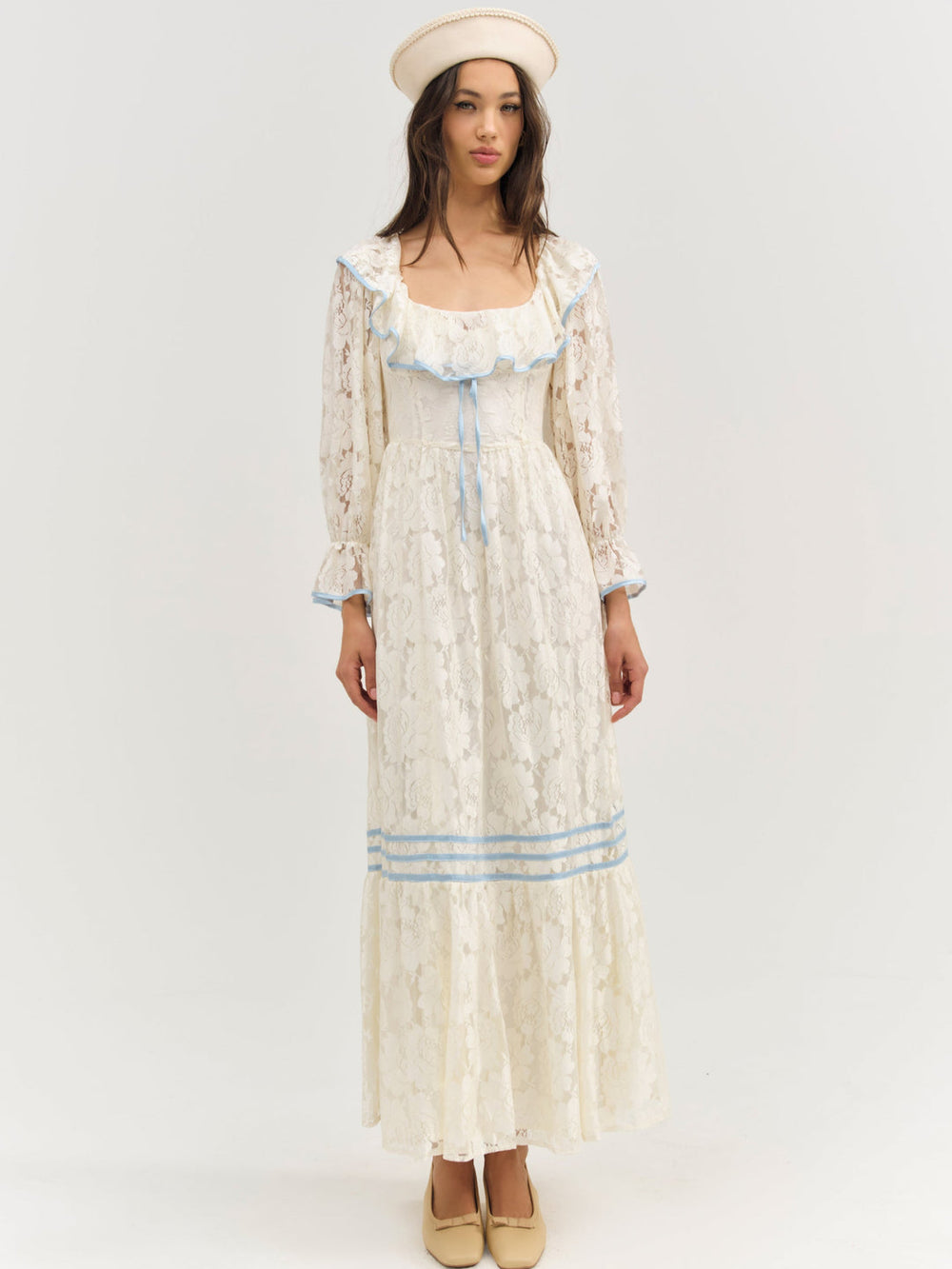 Women Severine Maxi Dress - Cream