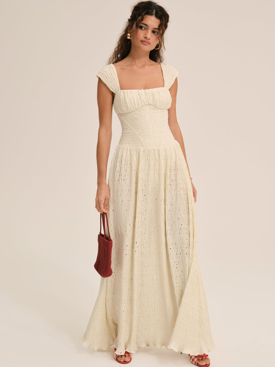 Women Erika Bustier Maxi Dress - Natural