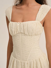 Women Erika Bustier Maxi Dress - Natural