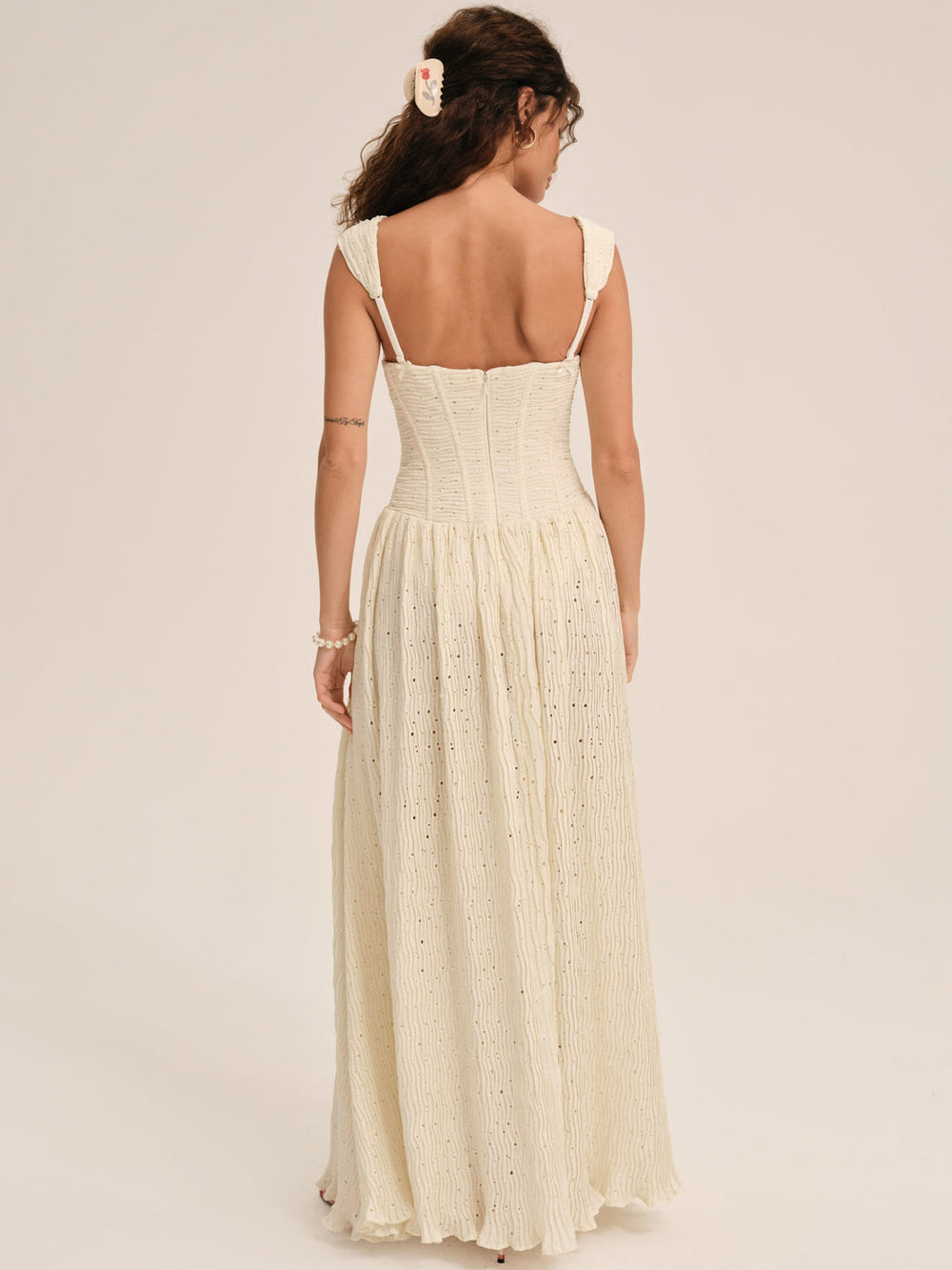 Women Erika Bustier Maxi Dress - Natural