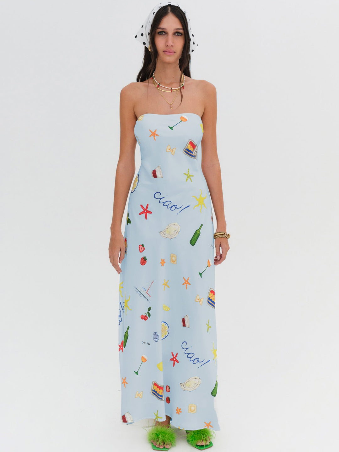 Women Carla Strapless Maxi Dress - Blue