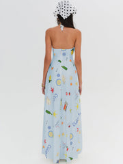 Women Carla Strapless Maxi Dress - Blue