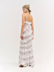 Women Debby Ruffled Maxi Dress - White