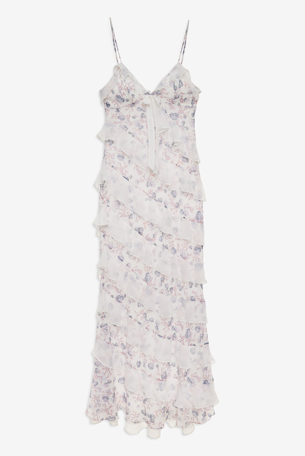 Women Debby Ruffled Maxi Dress - White