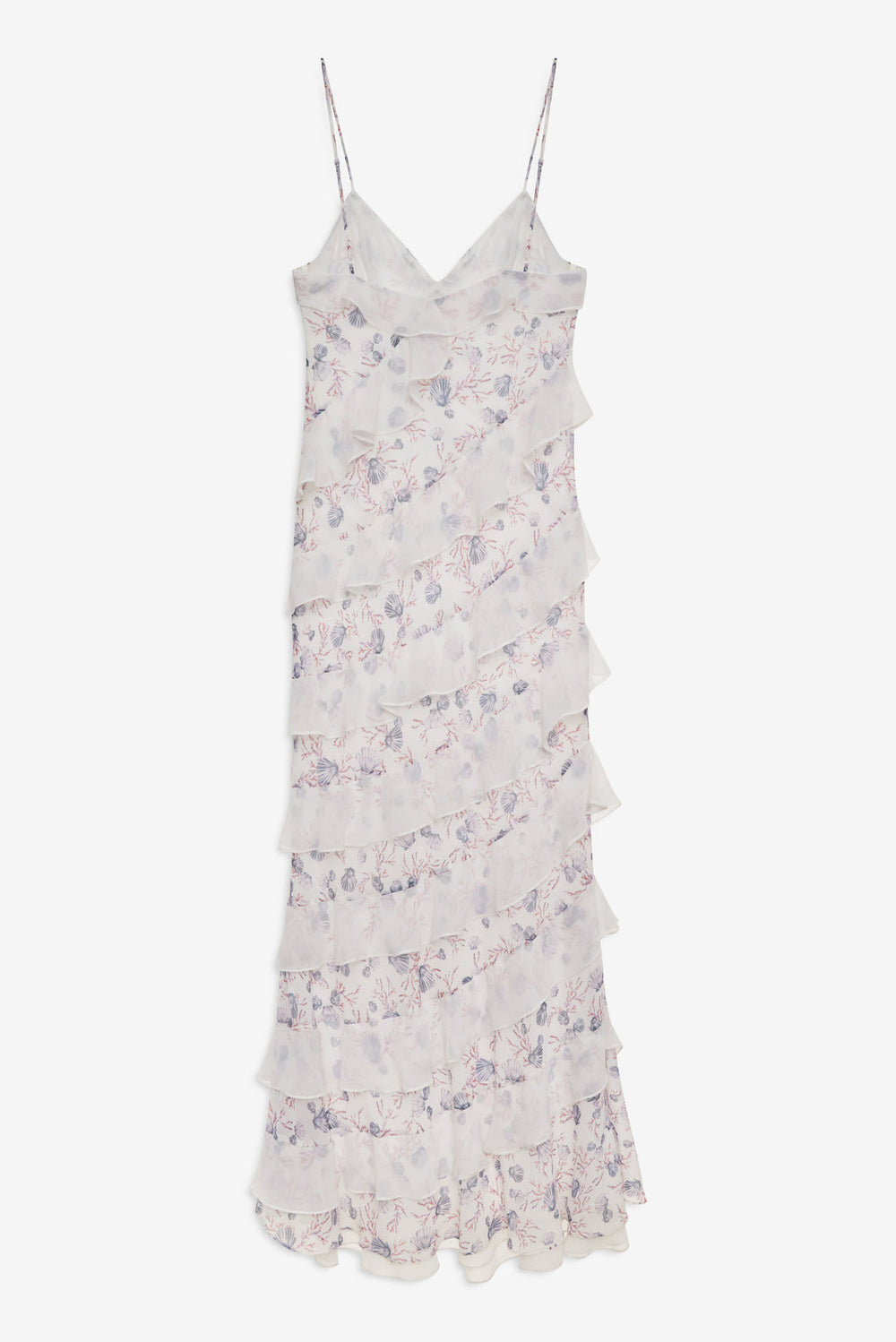 Women Debby Ruffled Maxi Dress - White