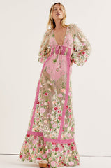 Women Luna Maxi Dress - Pink