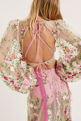 Women Luna Maxi Dress - Pink