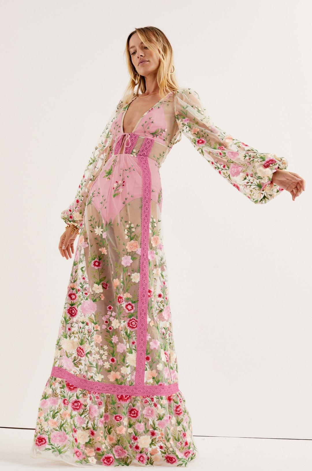 Women Luna Maxi Dress - Pink